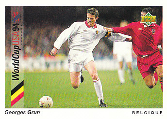 Georges Grun Belgium Upper Deck World Cup 1994 Preview Eng/Ger #19